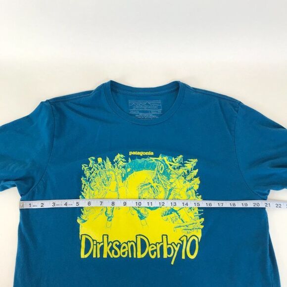 Patagonia Dirksen Derby 10 Slim Fit Tee Men's Large Crew Neck 100% Cotton Rally - Picture 7 of 10